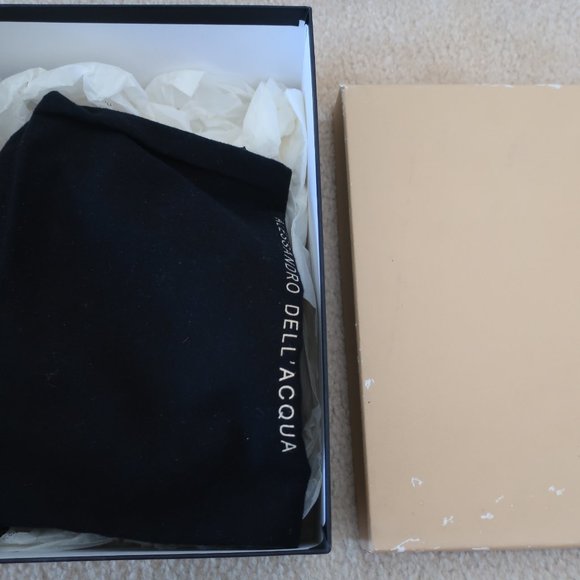 ALESSANDRO DELL'ACQUA SATIN HEEL BEIGE/PEACH/PINK WITH BLOCK HEEL - Picture 13 of 16